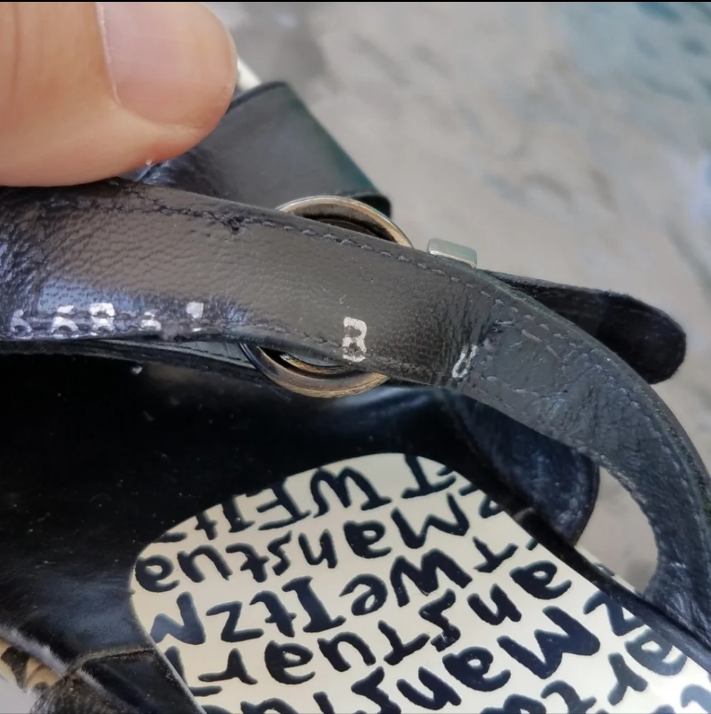 ❤ SALE STUART WEITZMAN VINTAGE Signature Wedge Slide Sandals 8 - Picture 3 of 5